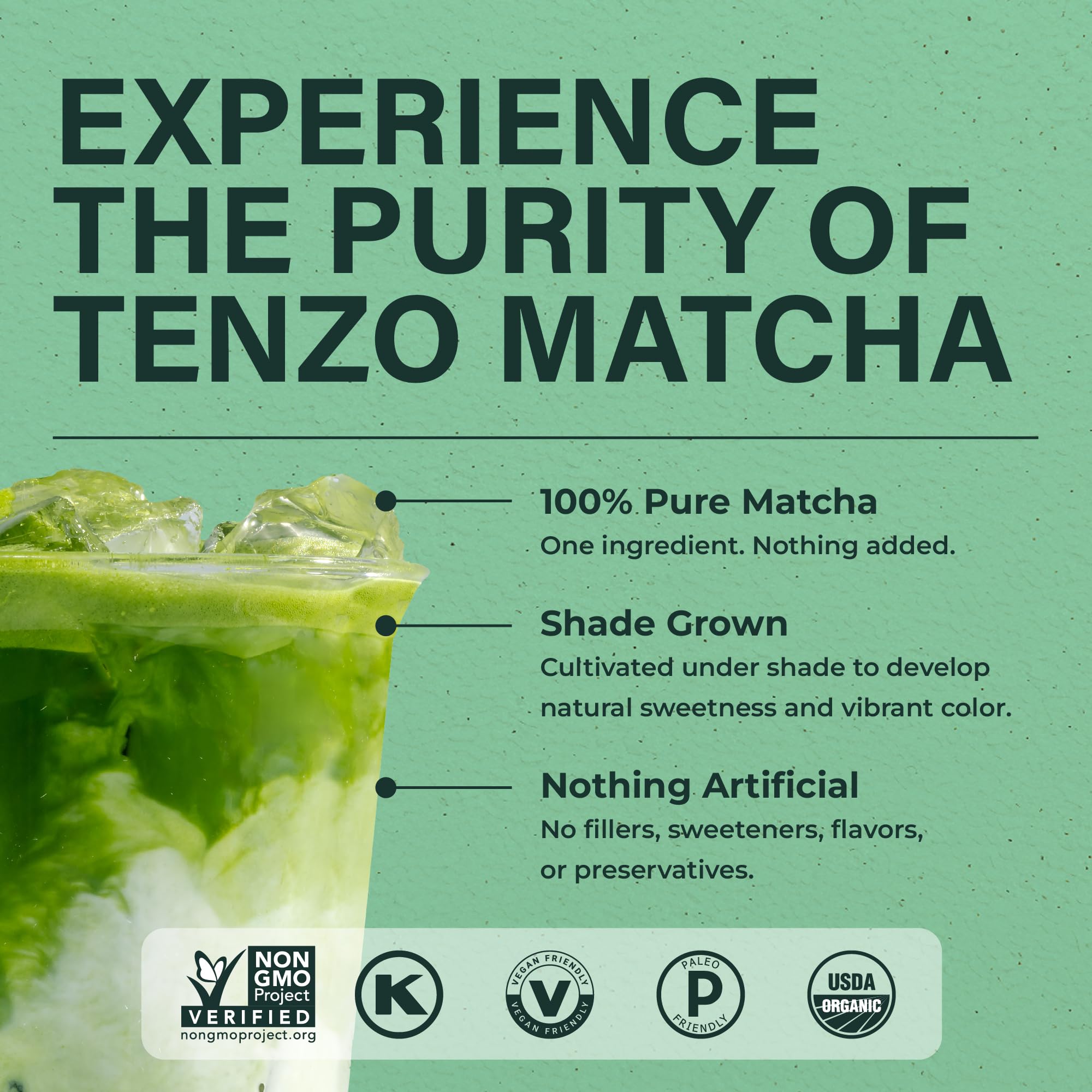 Batido verde con Tenzo Tea para aporte antioxidante y color vibrante