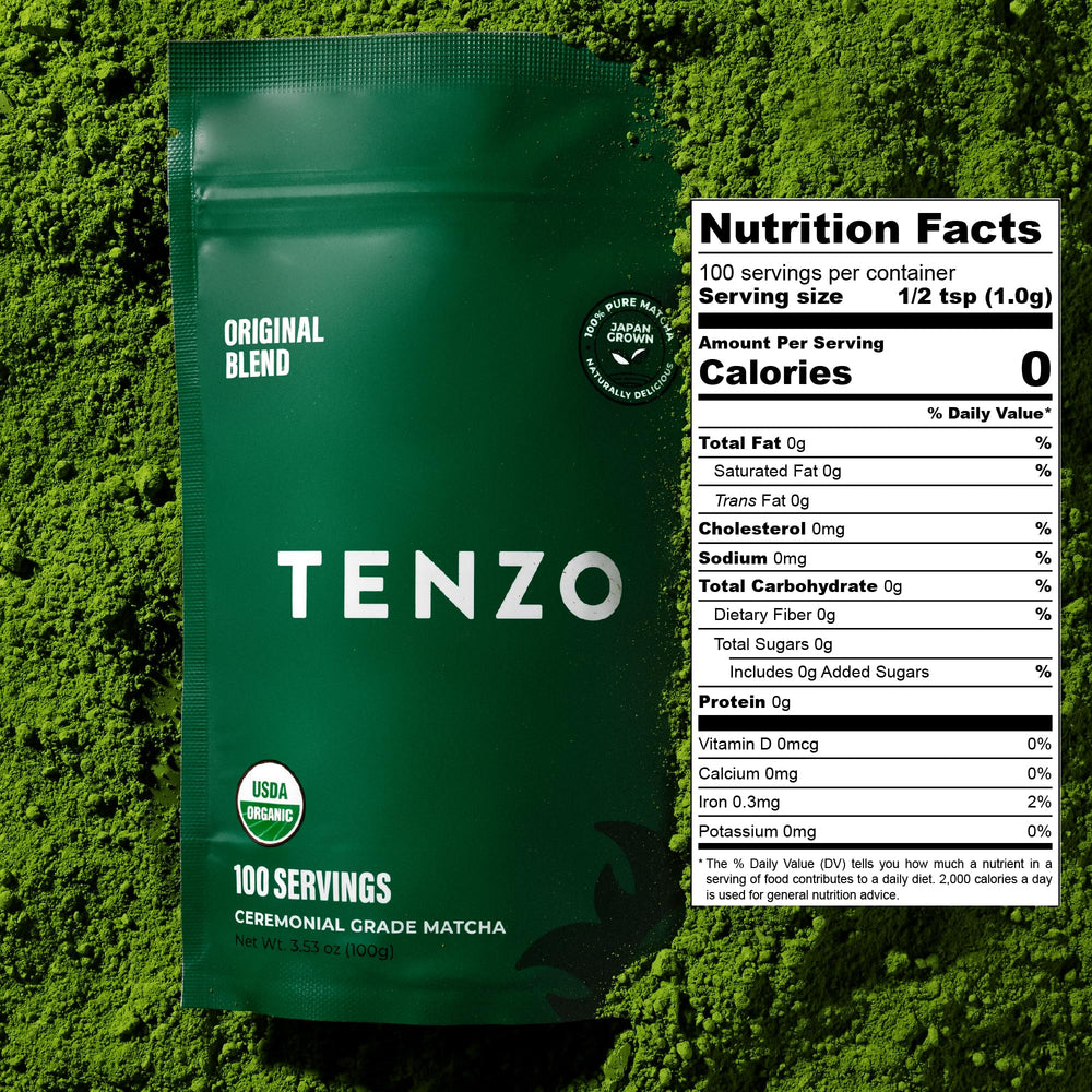 Bol con ingredientes y Tenzo Tea ready-to-use para recetas variadas