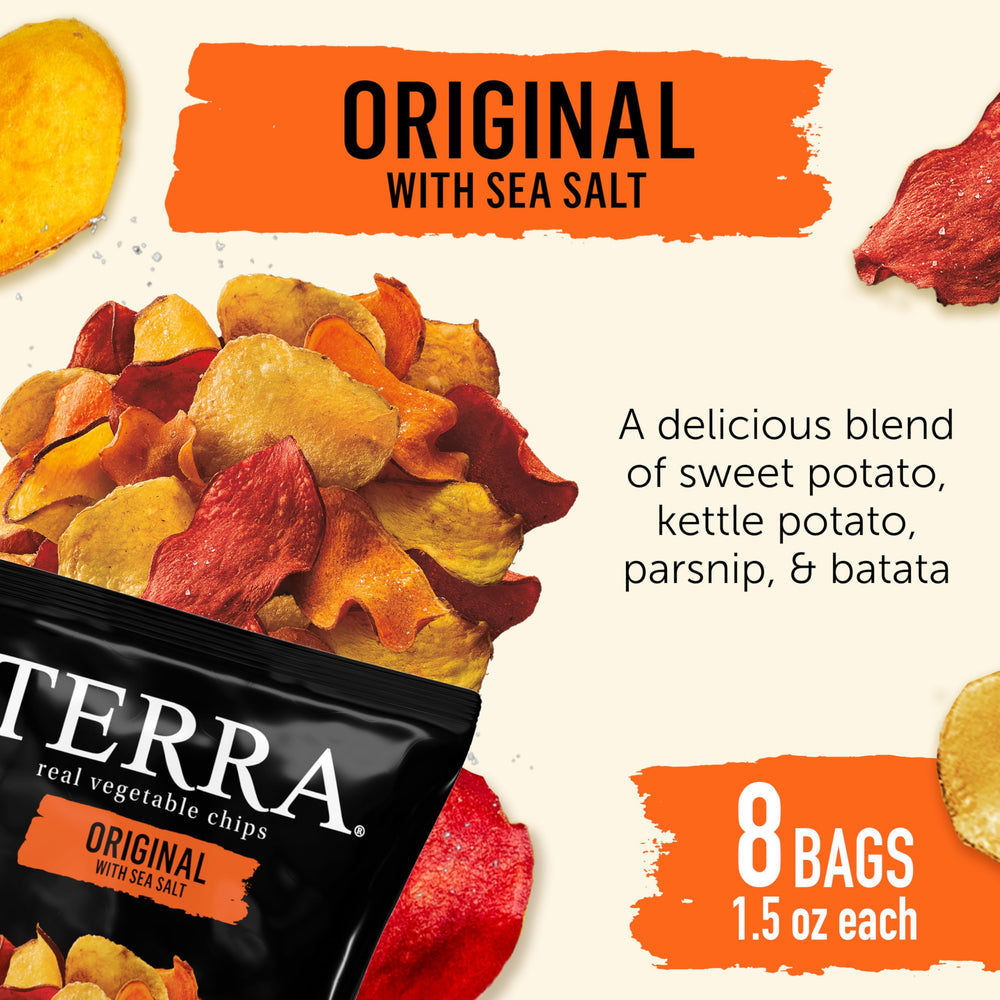 Terra primer plano de la textura crujiente de las chips revelando variedad