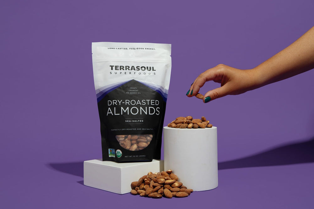 Terrasoul Superfoods etiqueta con información de ingredientes orgánicos