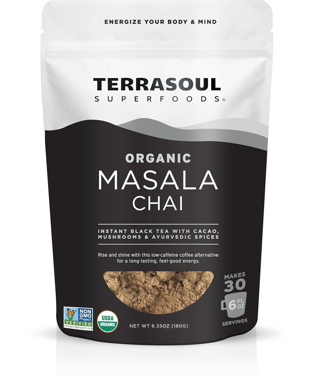 Terrasoul Superfoods envase frontal mostrando la marca y beneficios
