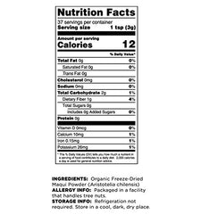 Terrasoul Superfoods comparativa de tamaño de los cuatro sobres resellables en mano