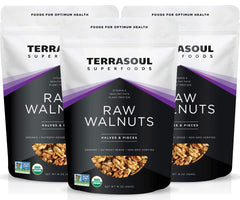 Terrasoul Superfoods paquete frontal de nueces Chandler, frescura visible