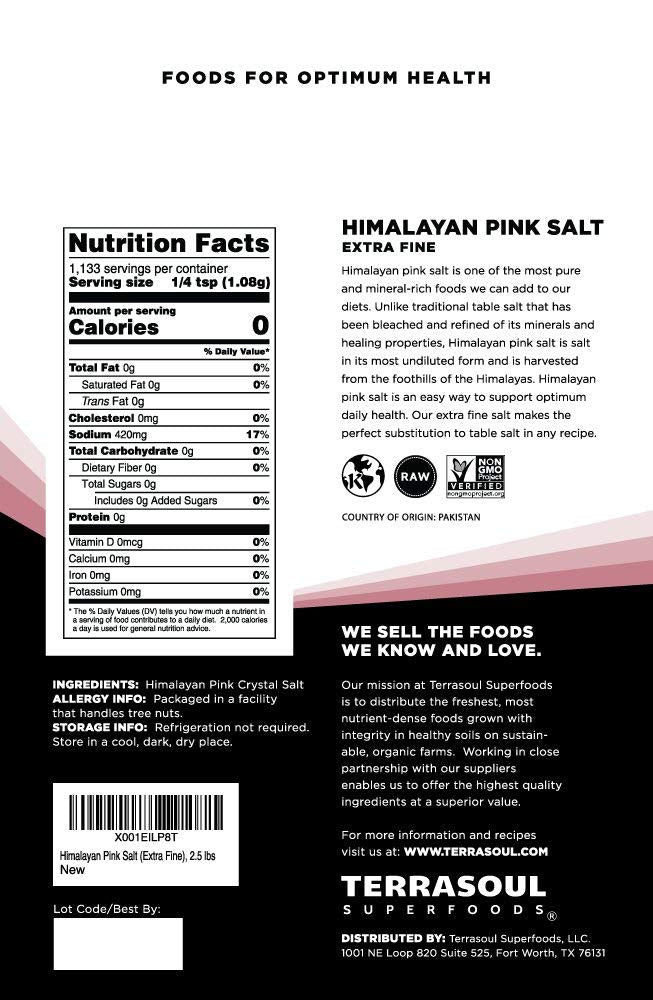 Terrasoul Superfoods primer plano de grano extra fino para disolución rápida