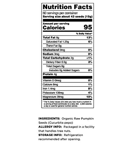 Terrasoul Superfoods pepitas espolvoreadas en ensalada para crujiente sin sal añadida