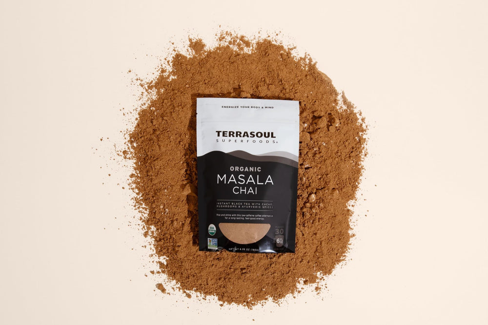 Terrasoul Superfoods taza de masala chai caliente lista para beber y reconfortar