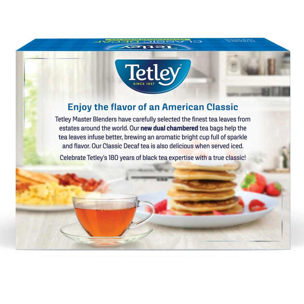 Tetley comparación de tamaño en mano que muestra porciones útiles
