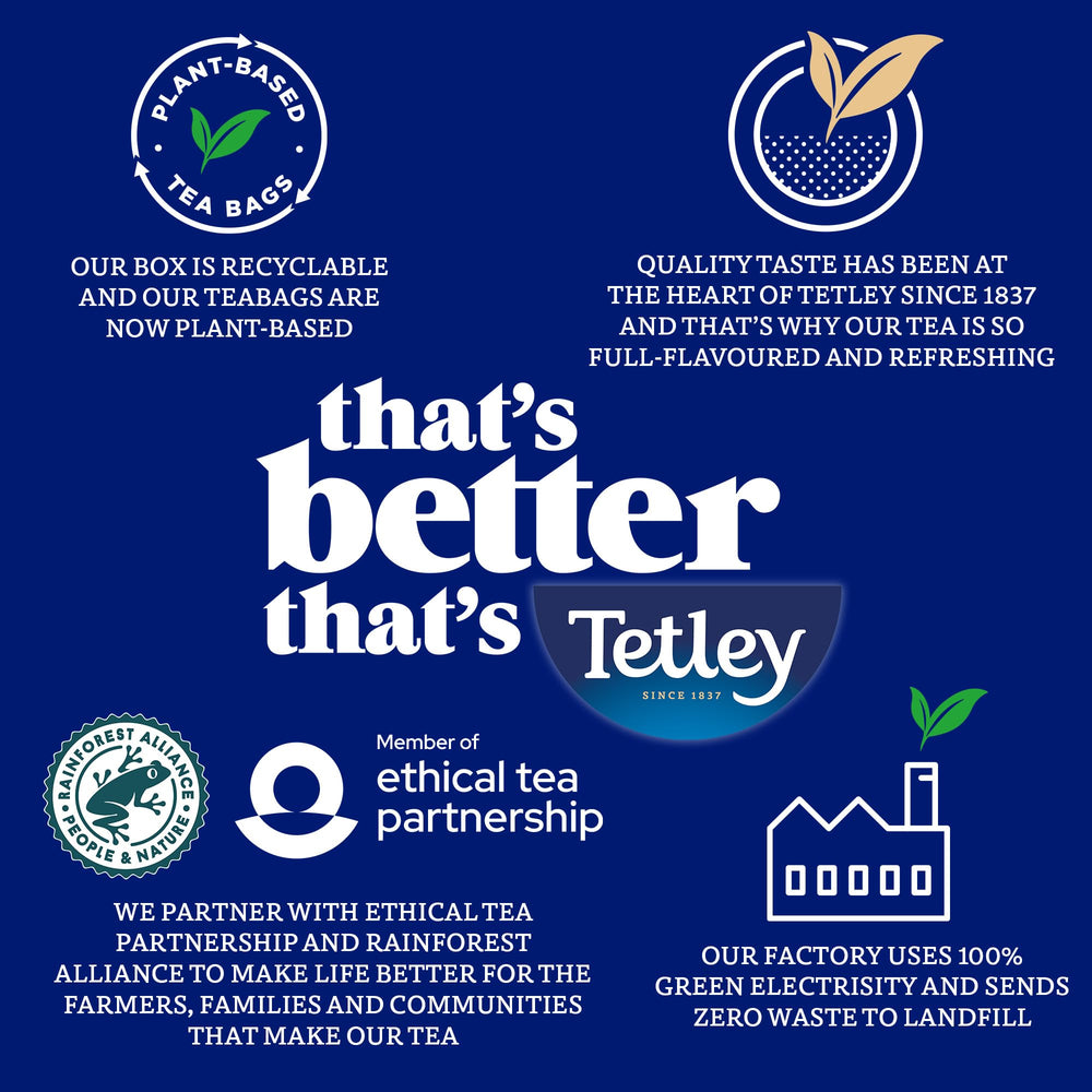 Tetley taza con leche agregada, Tetley mantiene sabor robusto