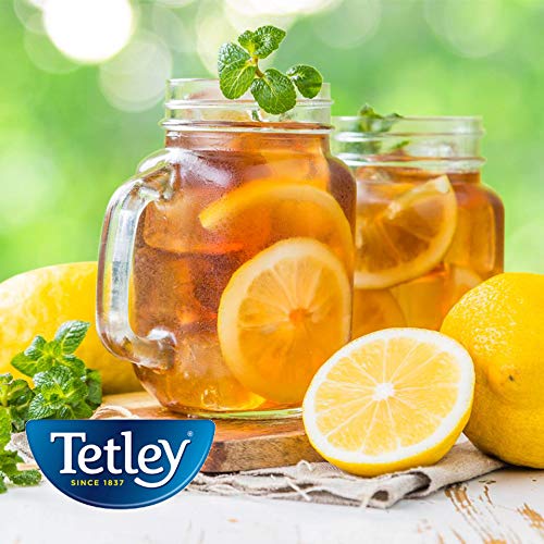 Tetley vaso de té helado con hielo que muestra frescura y sabor listo para servir