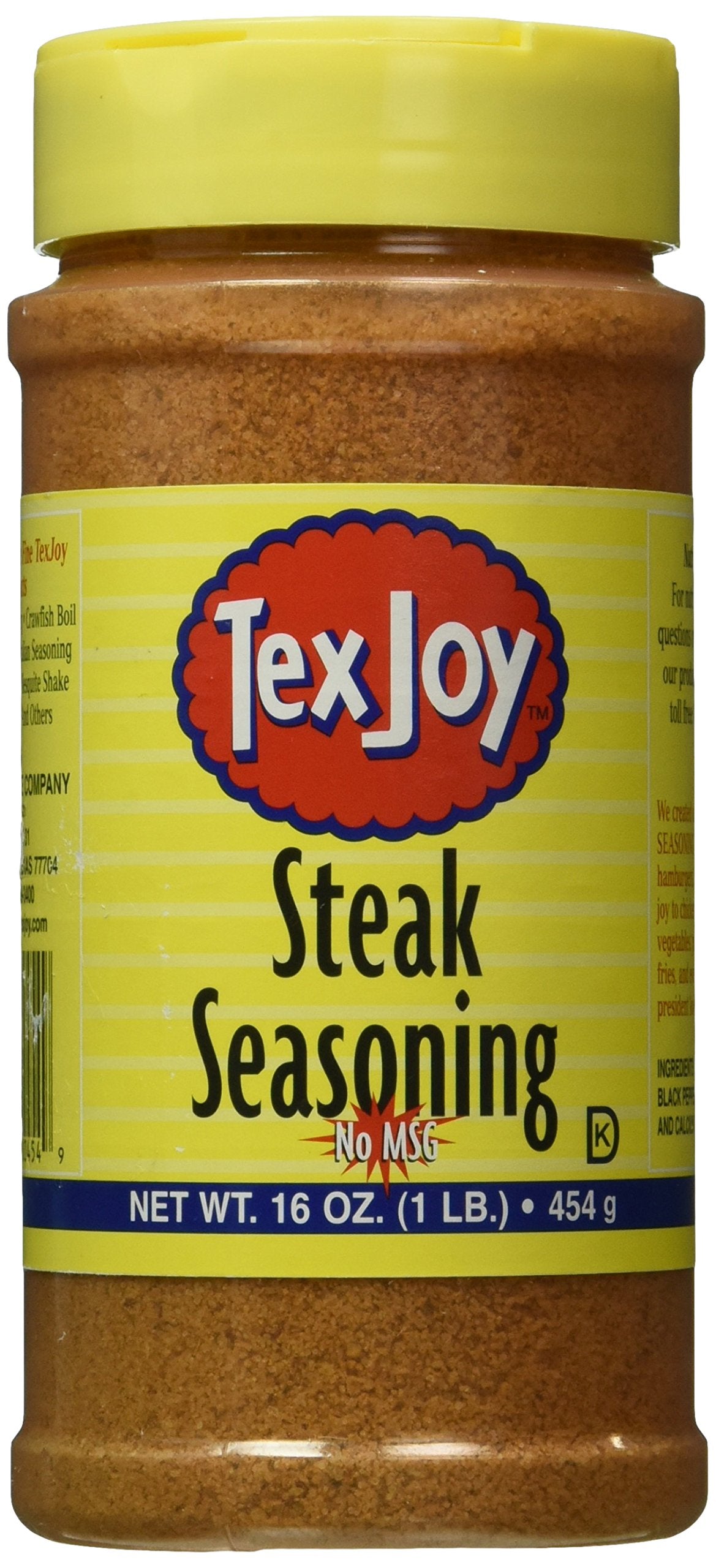 TexJoy envase frontal de 16 oz que muestra etiqueta y tamaño conveniente