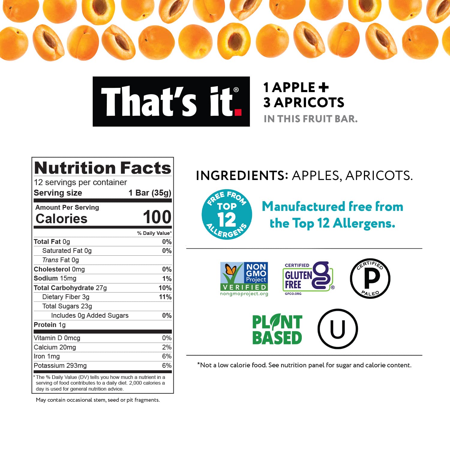 That’s it. etiqueta con ingredientes y valores nutricionales claros y simples