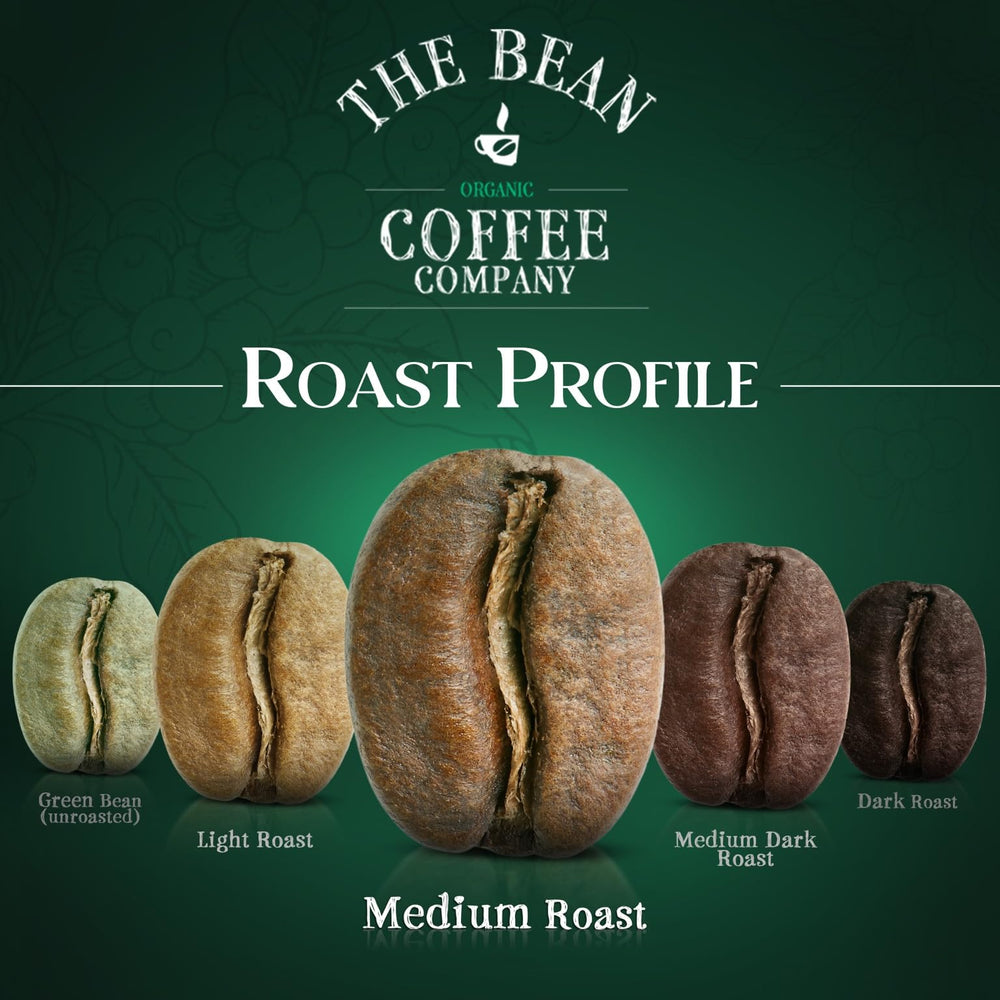 The Bean granos enteros de Mocha Java en primer plano con brillo y frescura
