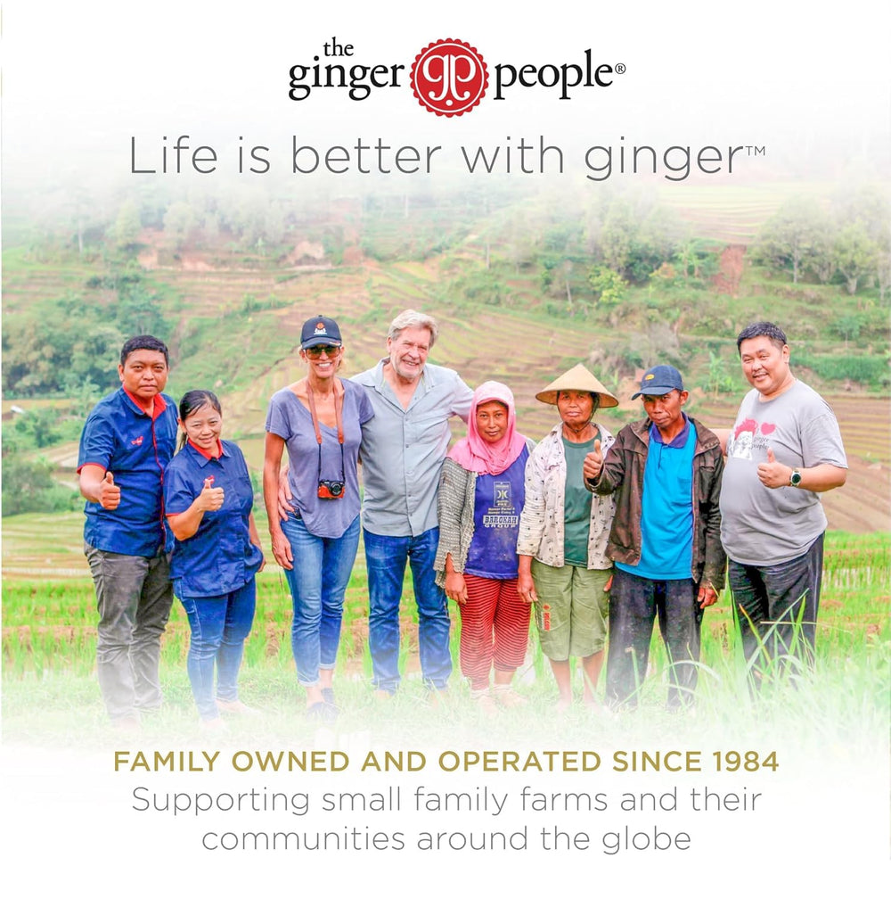 The Ginger People paquete GIN GINS dentro de mochila representando conveniencia para viajes y salidas