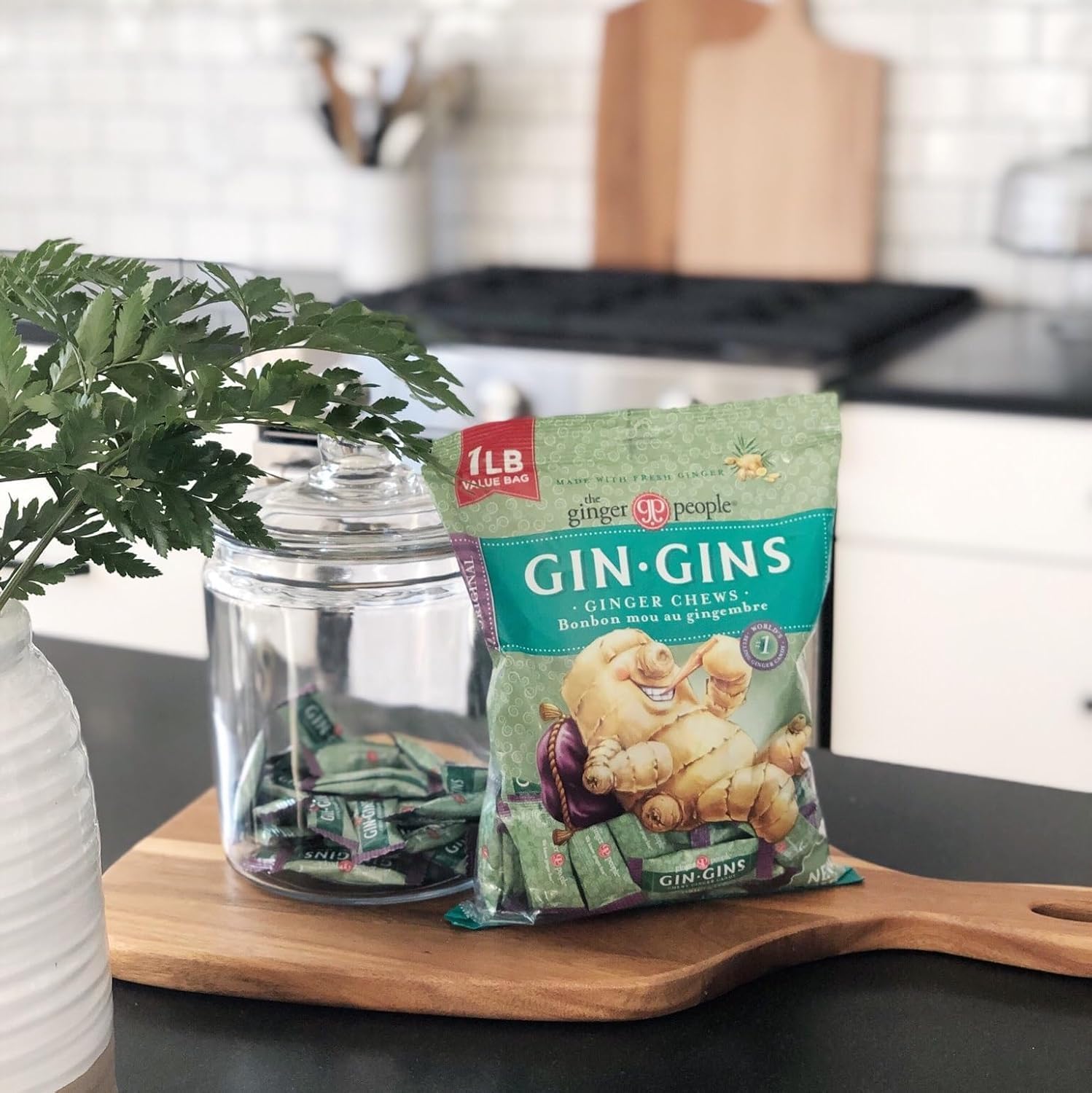 The Ginger People caramelo Gin Gins envuelto individualmente para transporte