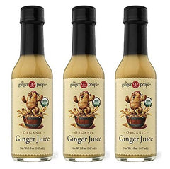 The Ginger People botella frontal con jugo de jengibre, práctico y aromático