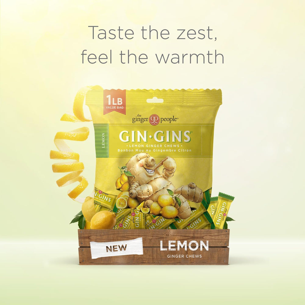 The Ginger People pieza GIN GINS envuelta individualmente lista para llevar y mantener frescura