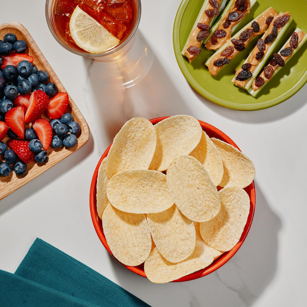 The Good Crisp Company etiqueta de ingredientes, destaca libre de gluten y sin alérgenos comunes