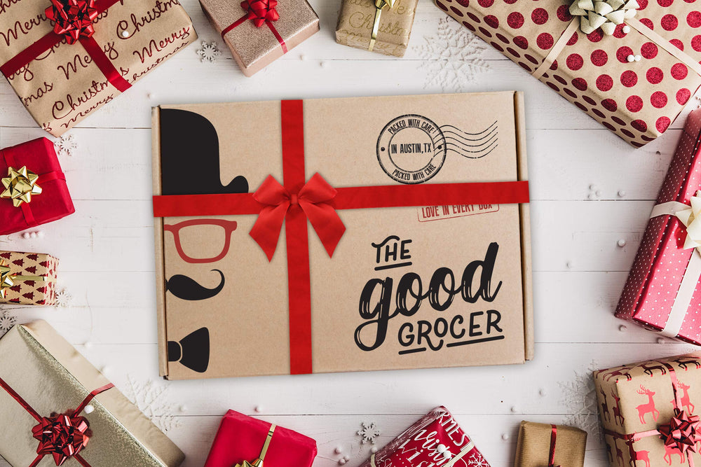 The Good Grocer comparación de tamaño en mano para referencia práctica
