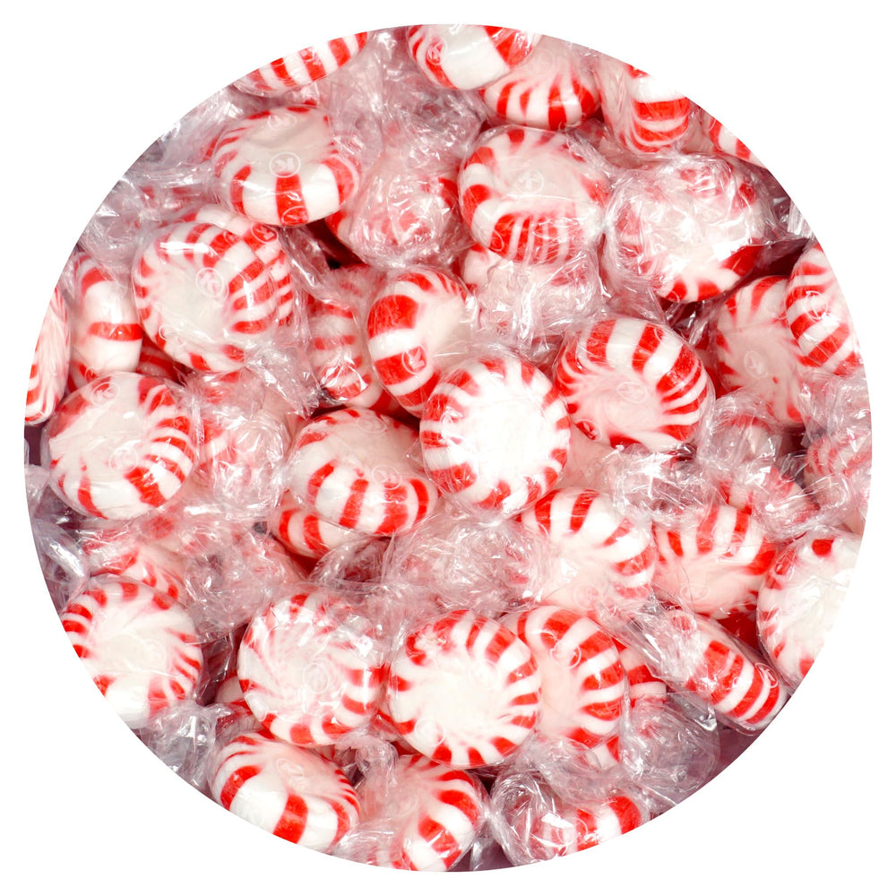 THE HAMPTON CANDY COMPANY bolsa frontal mostrando menta en 2 libras y conveniencia