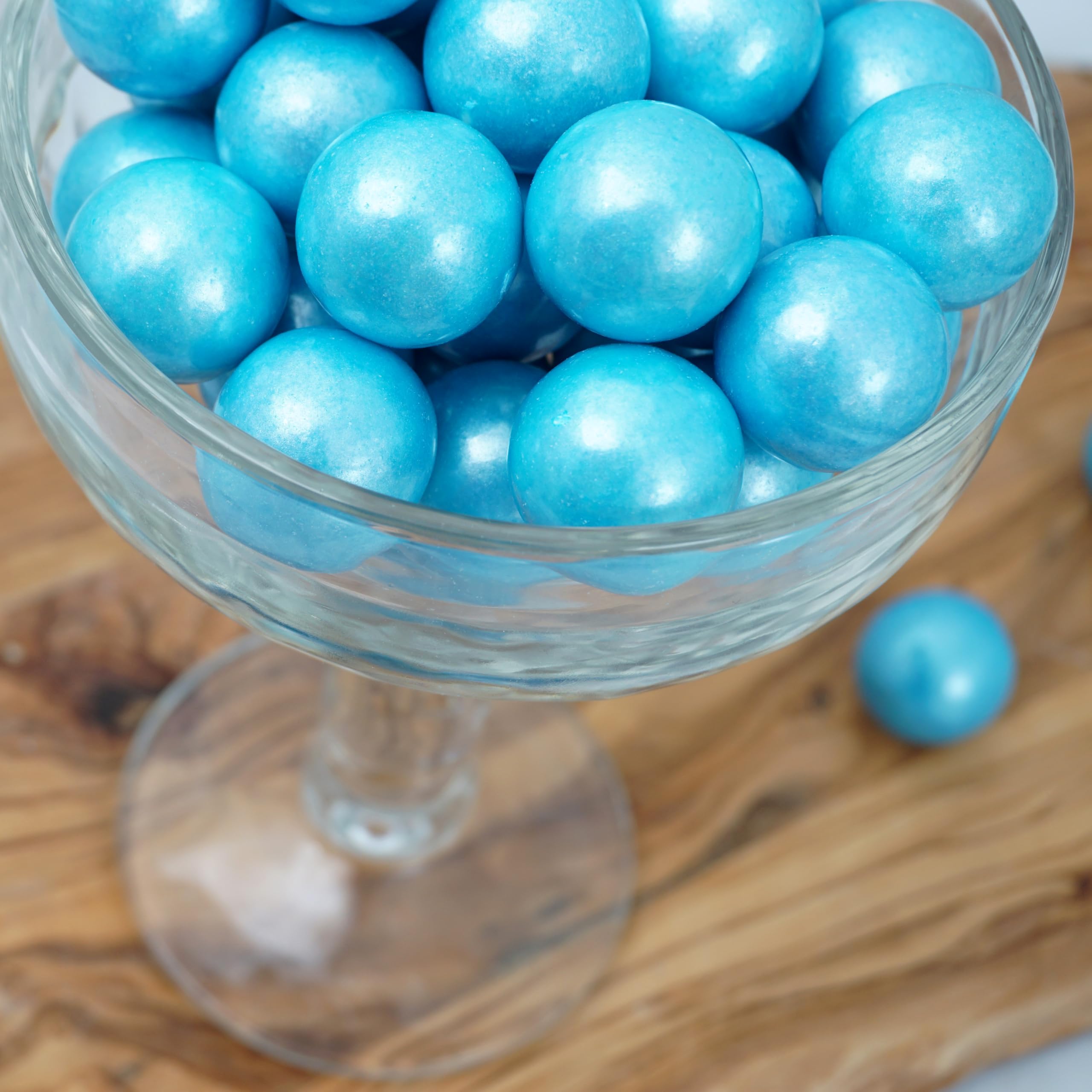 THE HAMPTON CANDY COMPANY gumballs azules dentro de un dispensador listo para uso comercial