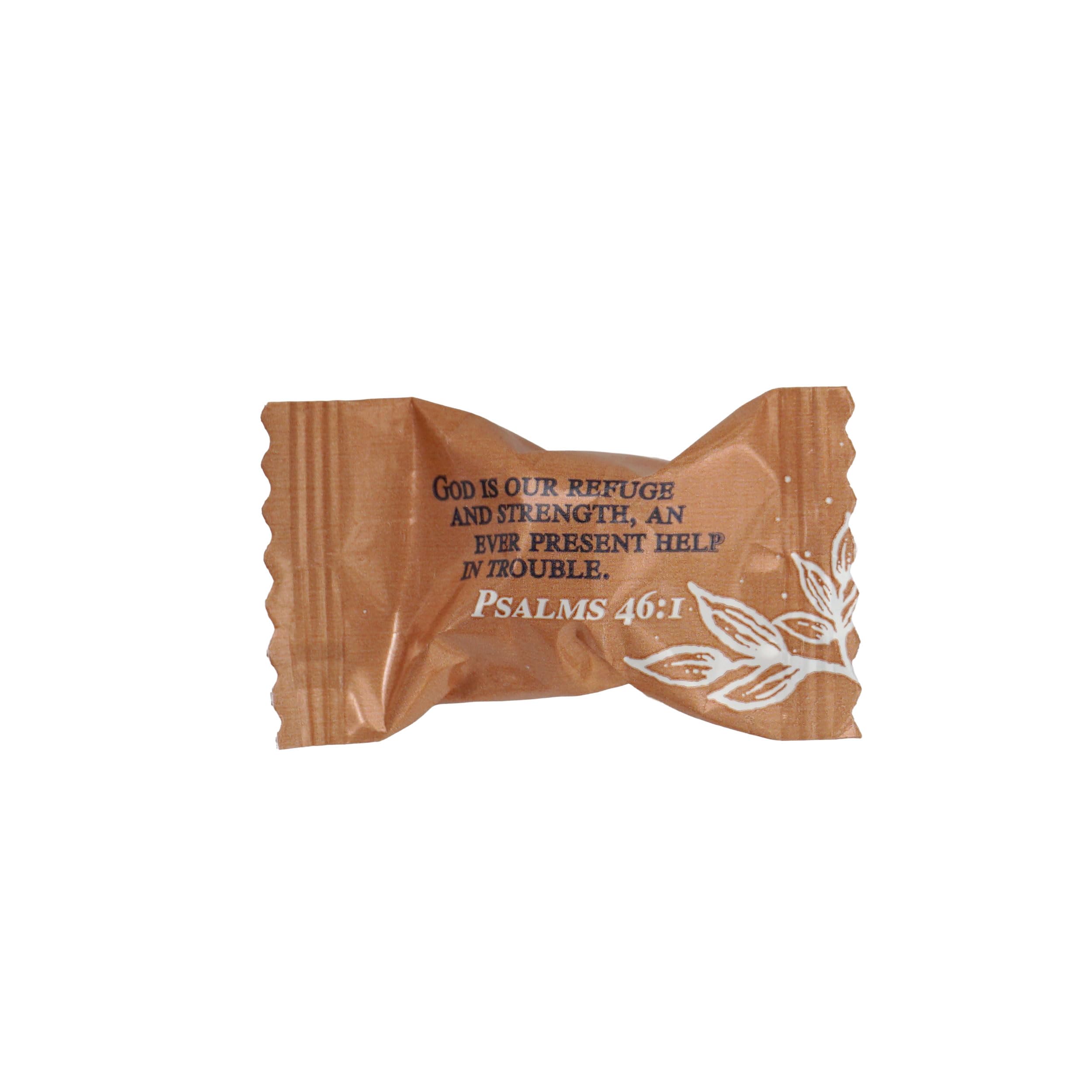 THE HAMPTON CANDY COMPANY comparación de tamaño en mano mostrando porción adecuada