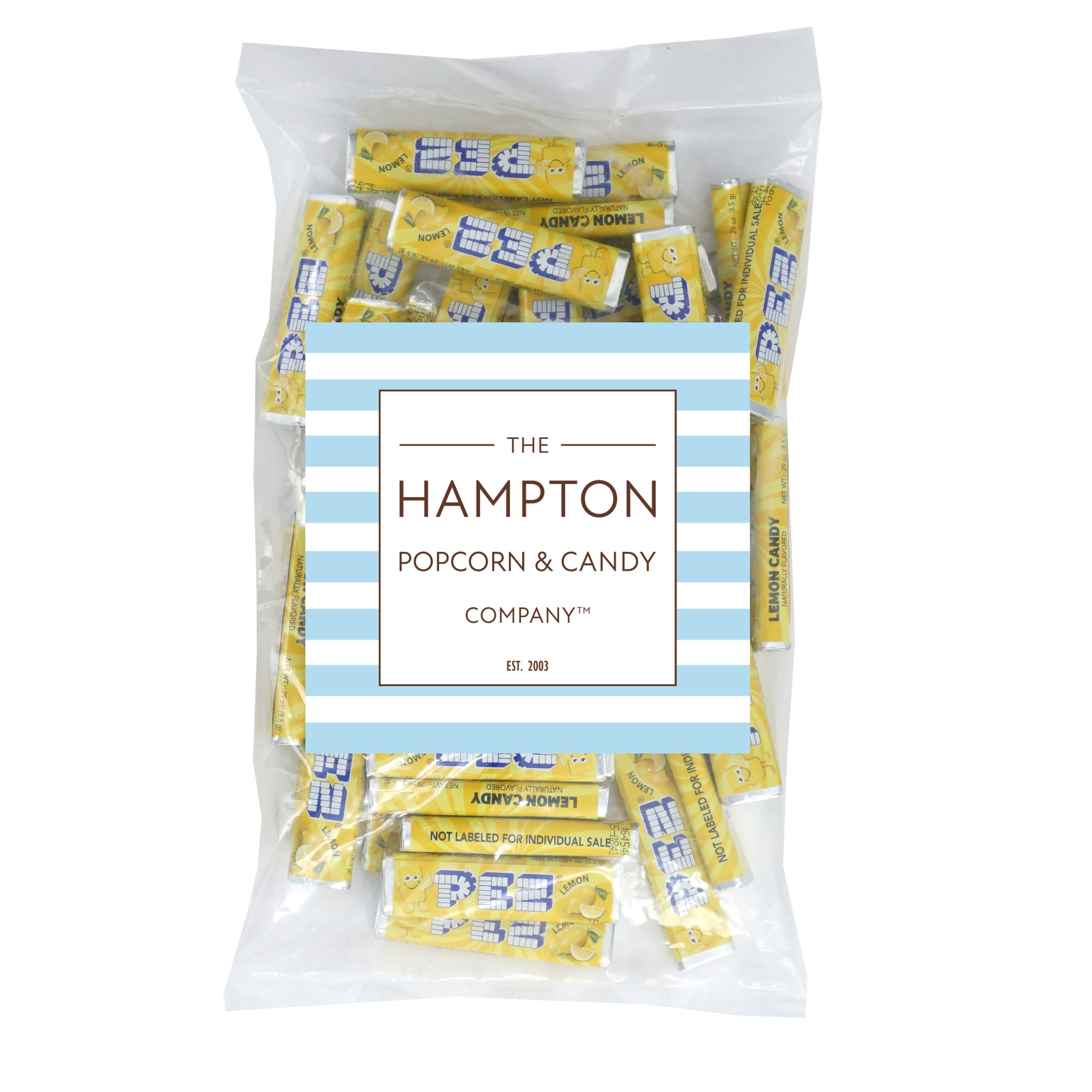 THE HAMPTON CANDY COMPANY primer plano de caramelo envuelto que resalta frescura