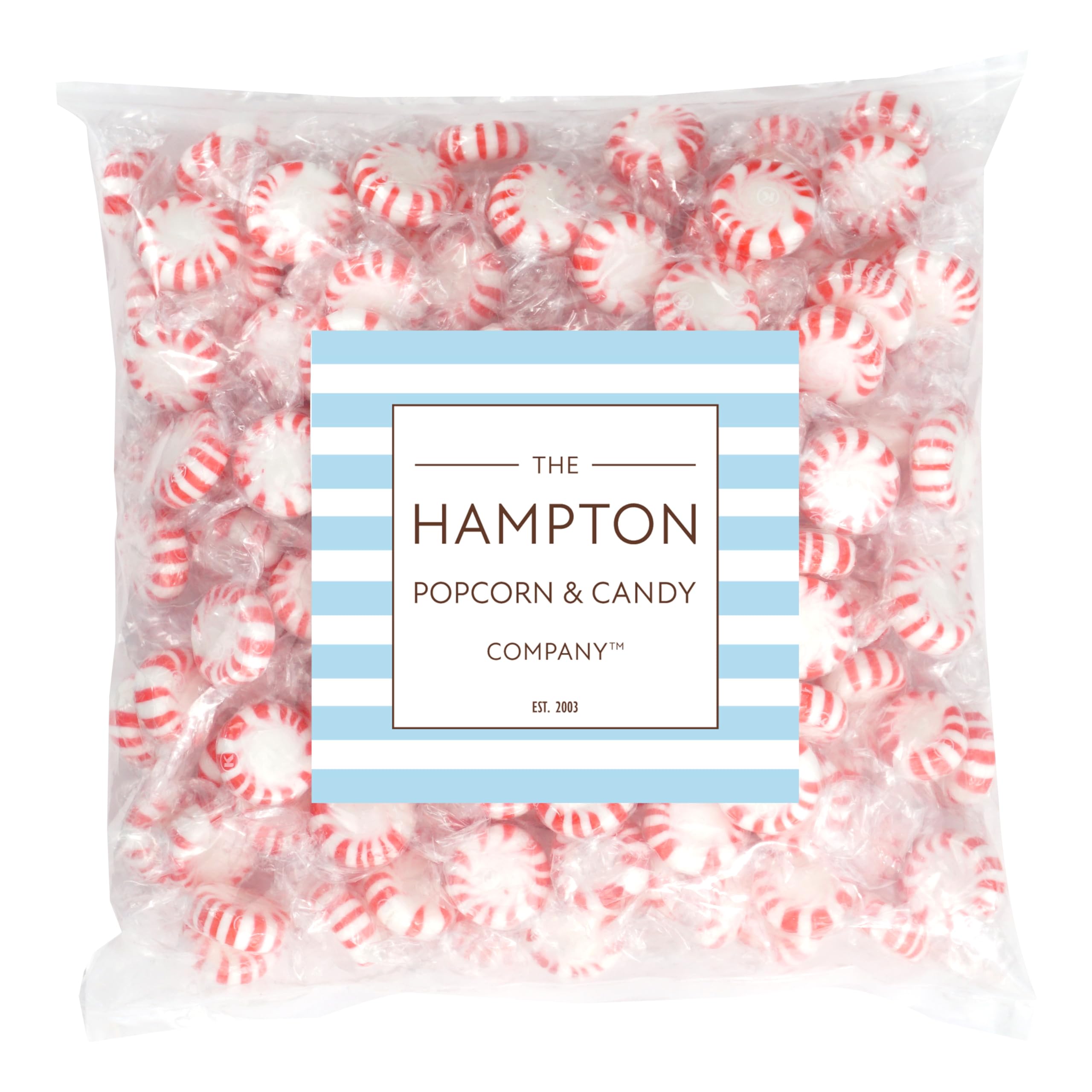 THE HAMPTON CANDY COMPANY primera plana de menta envuelta y protección higiénica