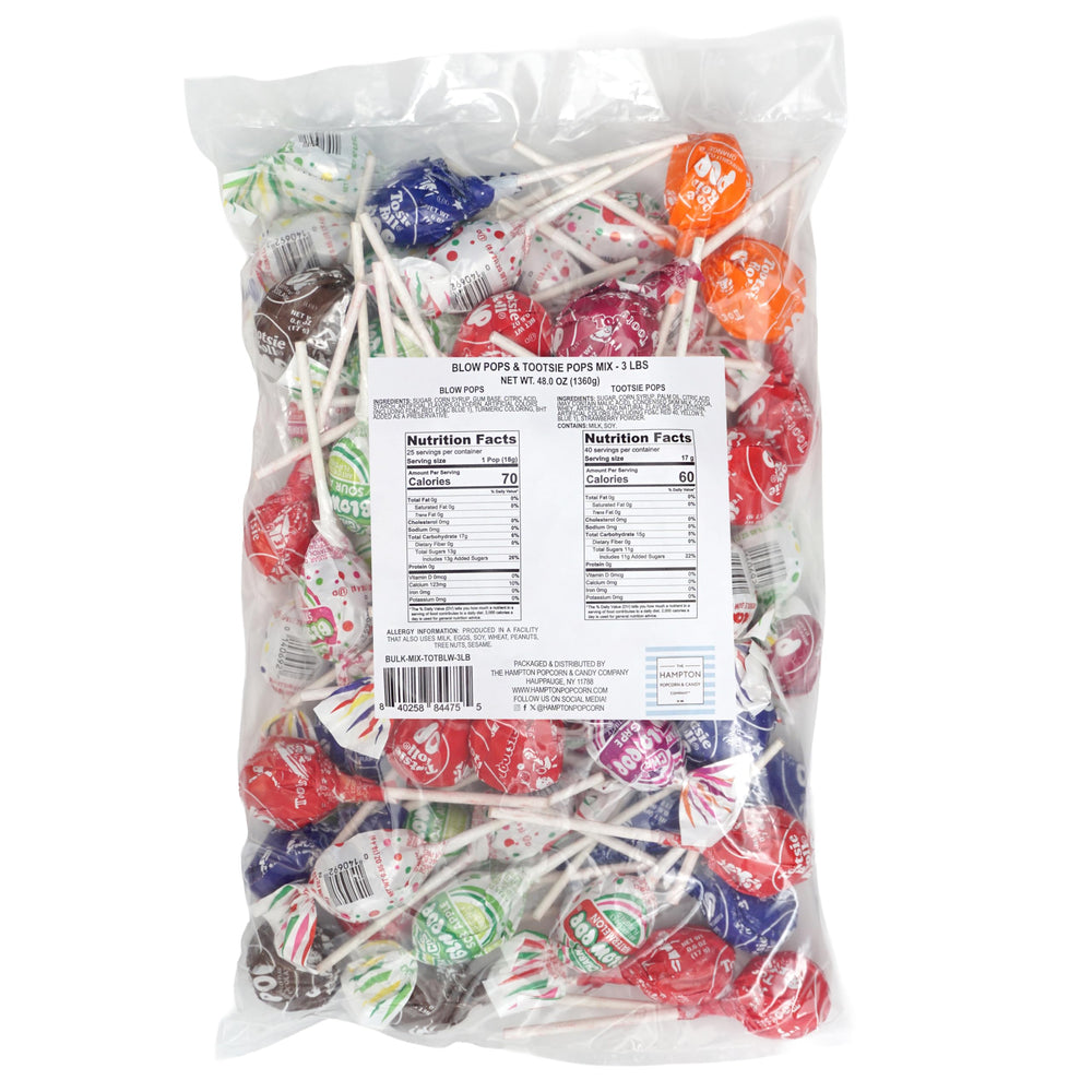 THE HAMPTON CANDY COMPANY piruletas envueltas individualmente, higiene y conveniencia