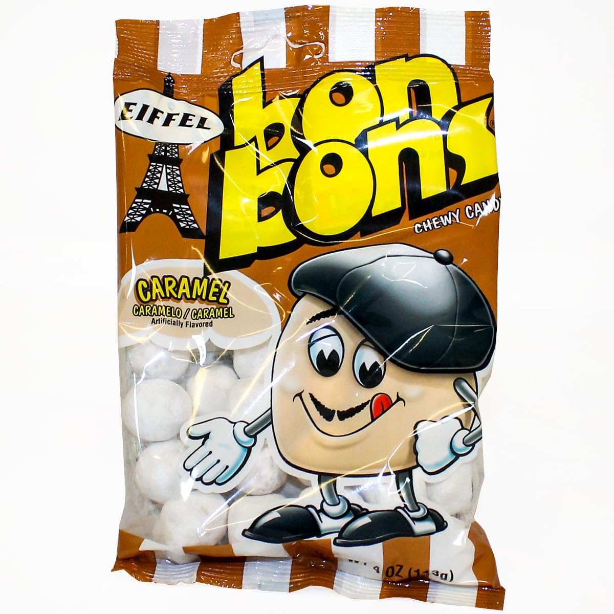 THE HAMPTON CANDY COMPANY etiqueta con información de sabores y porciones