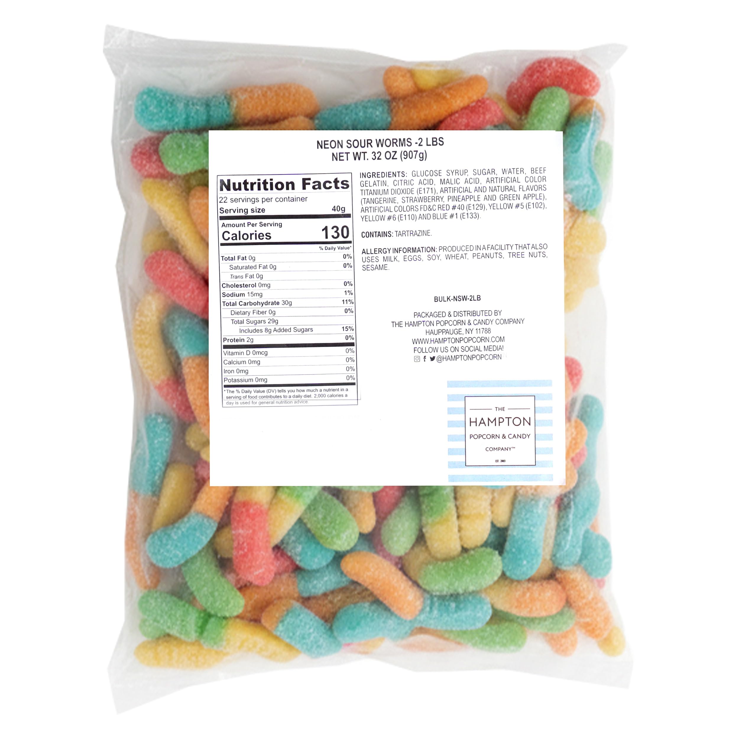 THE HAMPTON CANDY COMPANY primer plano de textura azucarada, aporta crocancia