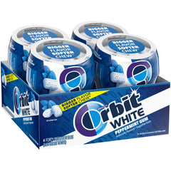 THE HAMPTON CANDY COMPANY bote de Orbit White Peppermint en consola de coche práctico para viajes