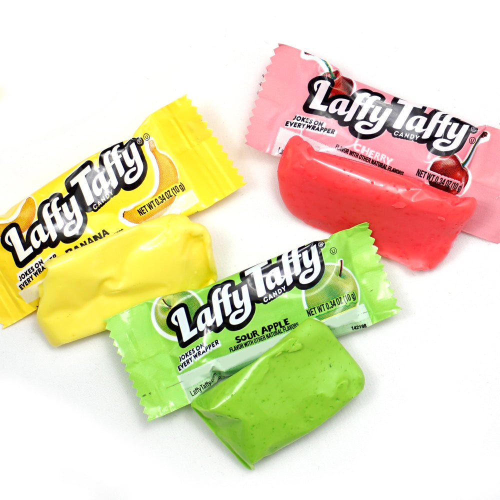 The Hampton Popcorn Company primer plano textura masticable de Laffy Taffy para apreciar suavidad