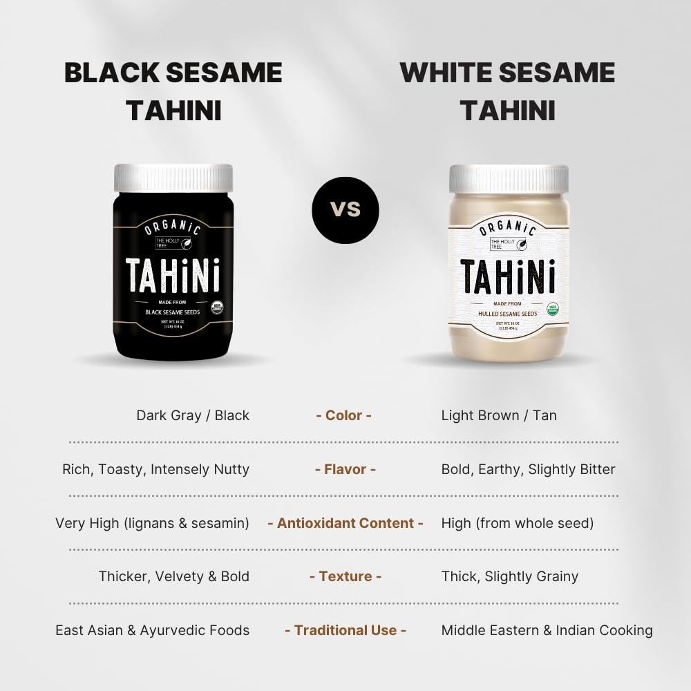 THE HOLLY TREE tahini negro en bol listo para hummus sabroso