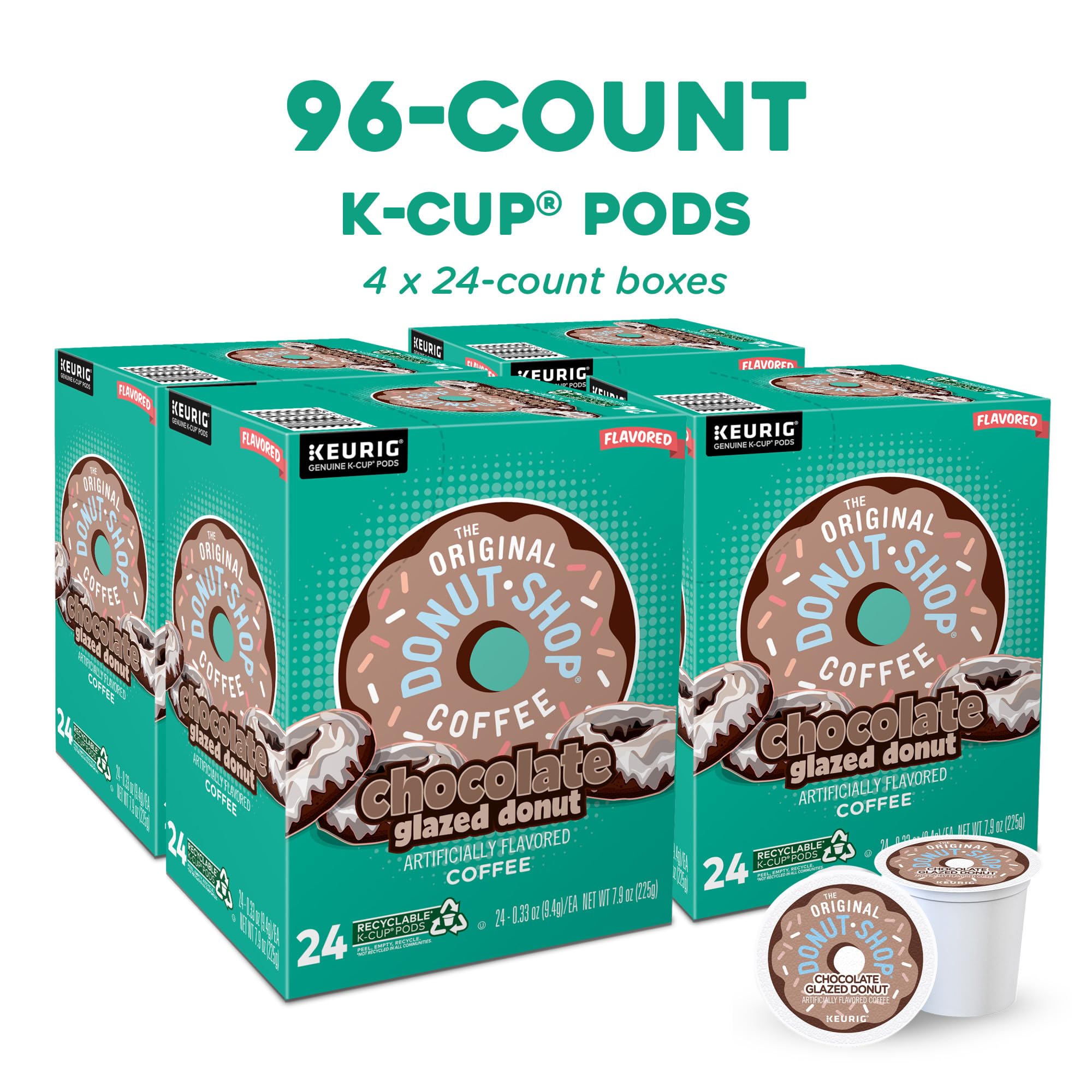 The Original Donut Shop cápsula K-Cup en primer plano, calidad y compatibilidad visibles