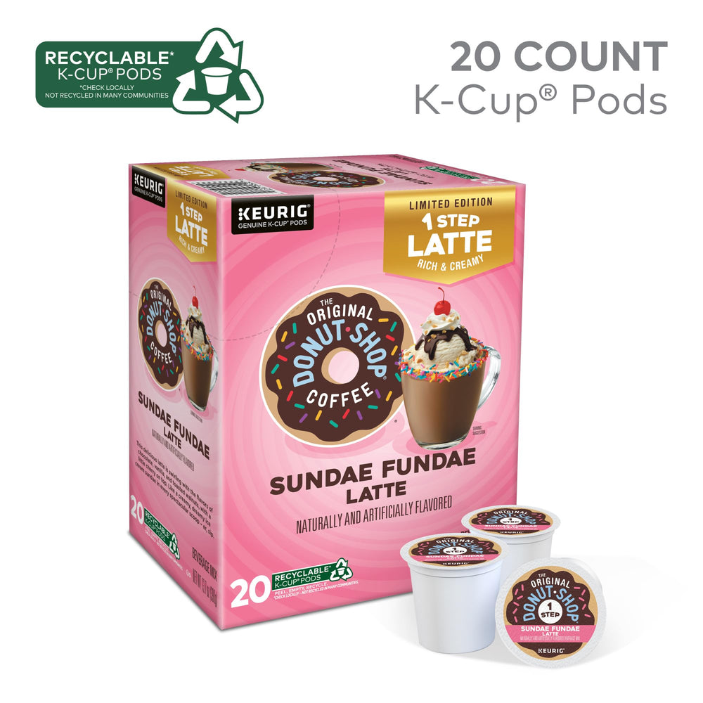 The Original Donut Shop cápsula K-Cup en primer plano, compatibilidad Keurig garantizada