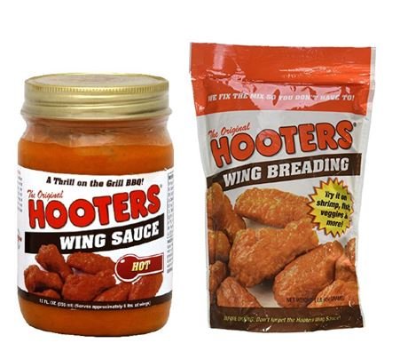THE ORIGINAL HOOTERS empaque frontal del combo mostrando salsa y empanizado listos para cocinar