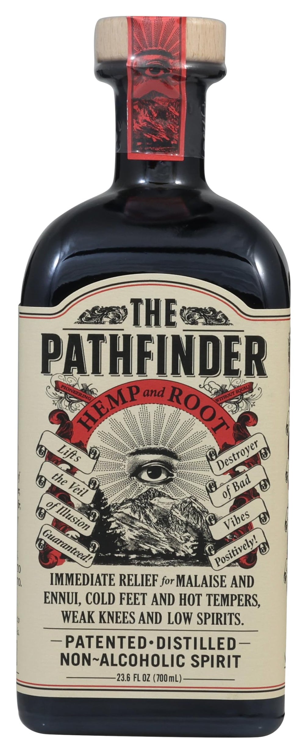 The Pathfinder botella 700 mL frontal muestra etiqueta y volumen útil en barra