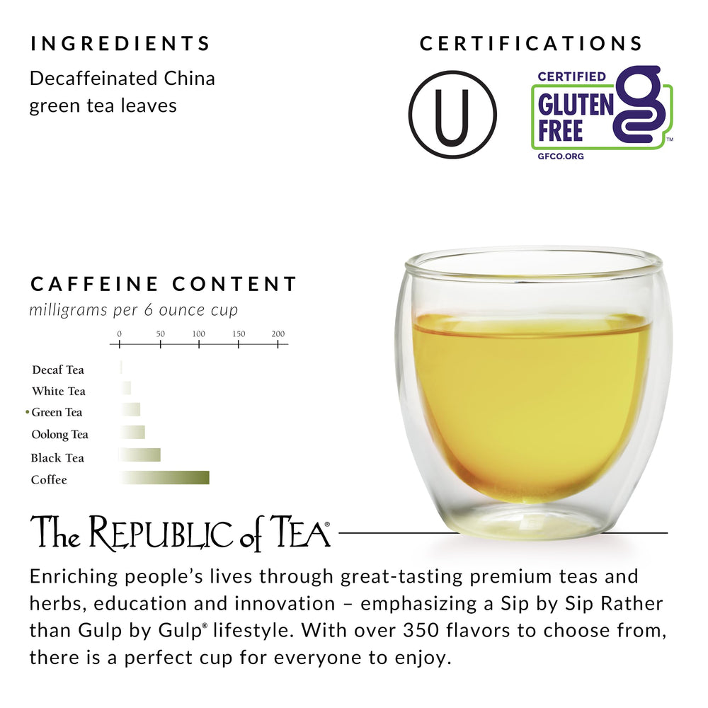 The Republic of Tea comparación de tamaño junto a objetos cotidianos, muestra cantidad y escala