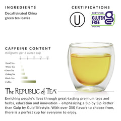 The Republic of Tea comparación de tamaño junto a objetos cotidianos, muestra cantidad y escala