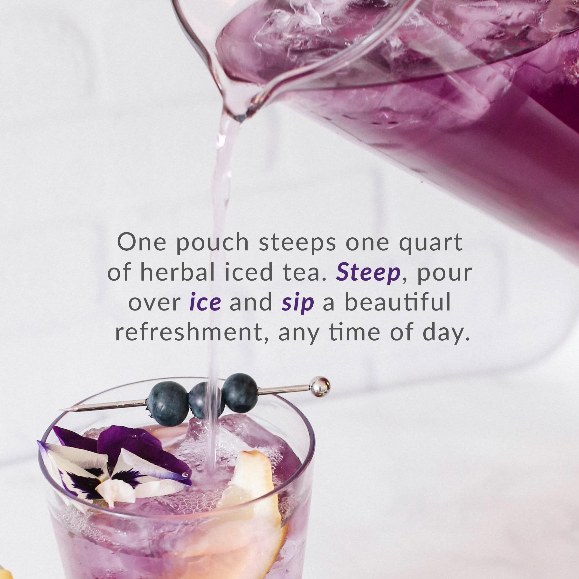 The Republic of Tea etiqueta con lista de ingredientes y beneficios botánicos visibles