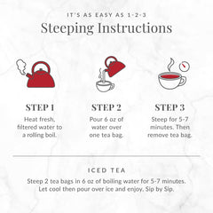 The Republic of Tea detalle de hojas y rooibos molido que mejora liberación