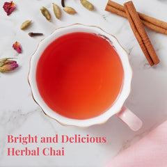The Republic of Tea taza caliente rosa ilustrando calidez y sabor