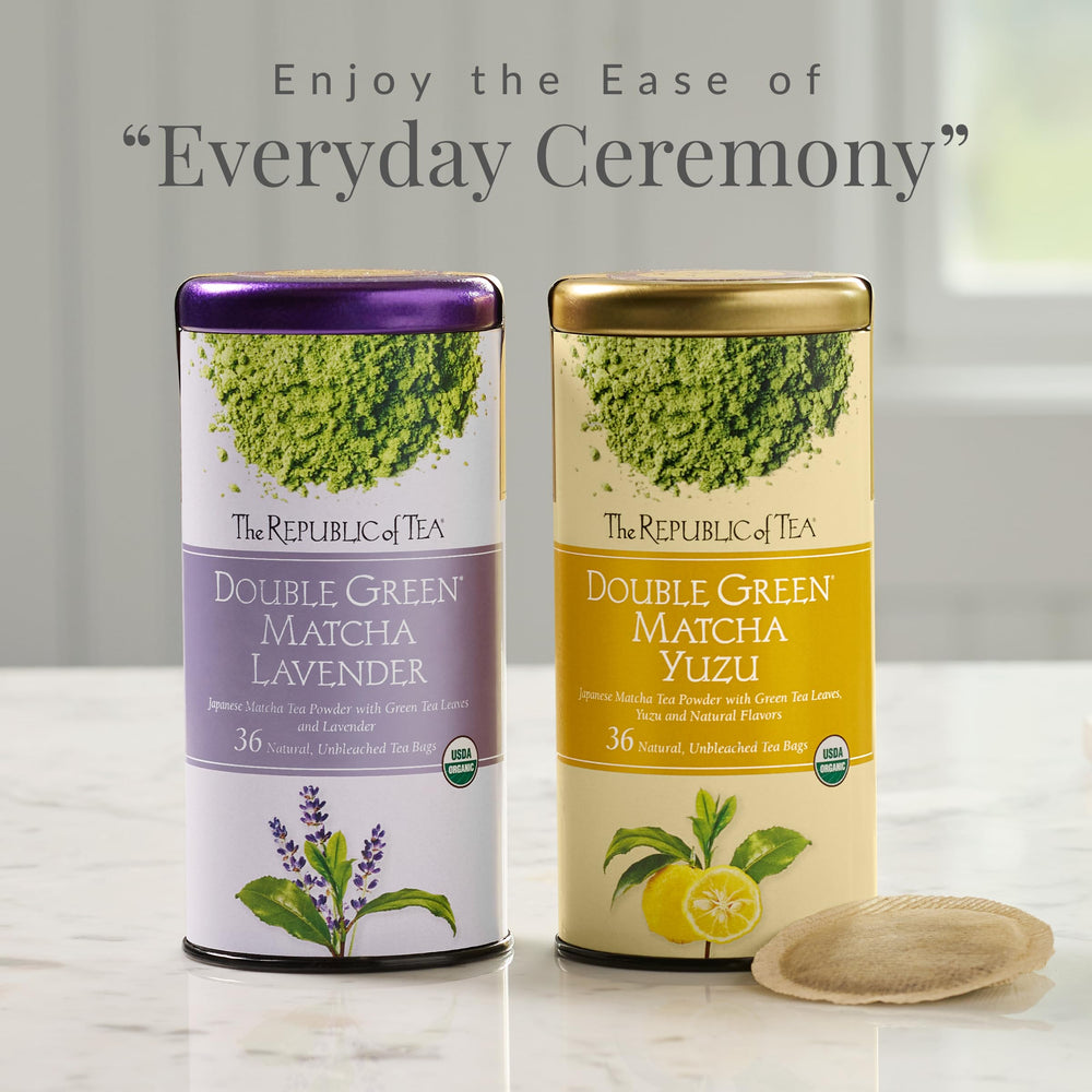 The Republic of Tea taza con infusión verde y vapor, sabor aromático