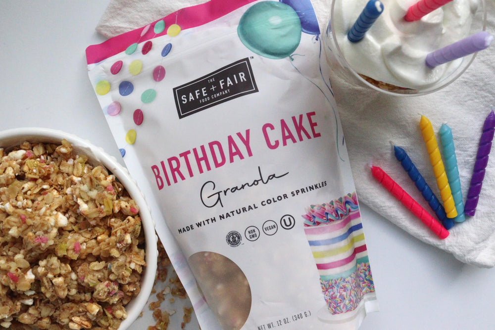 The Safe + Fair Food Company pack de seis cajas listo para almacenamiento