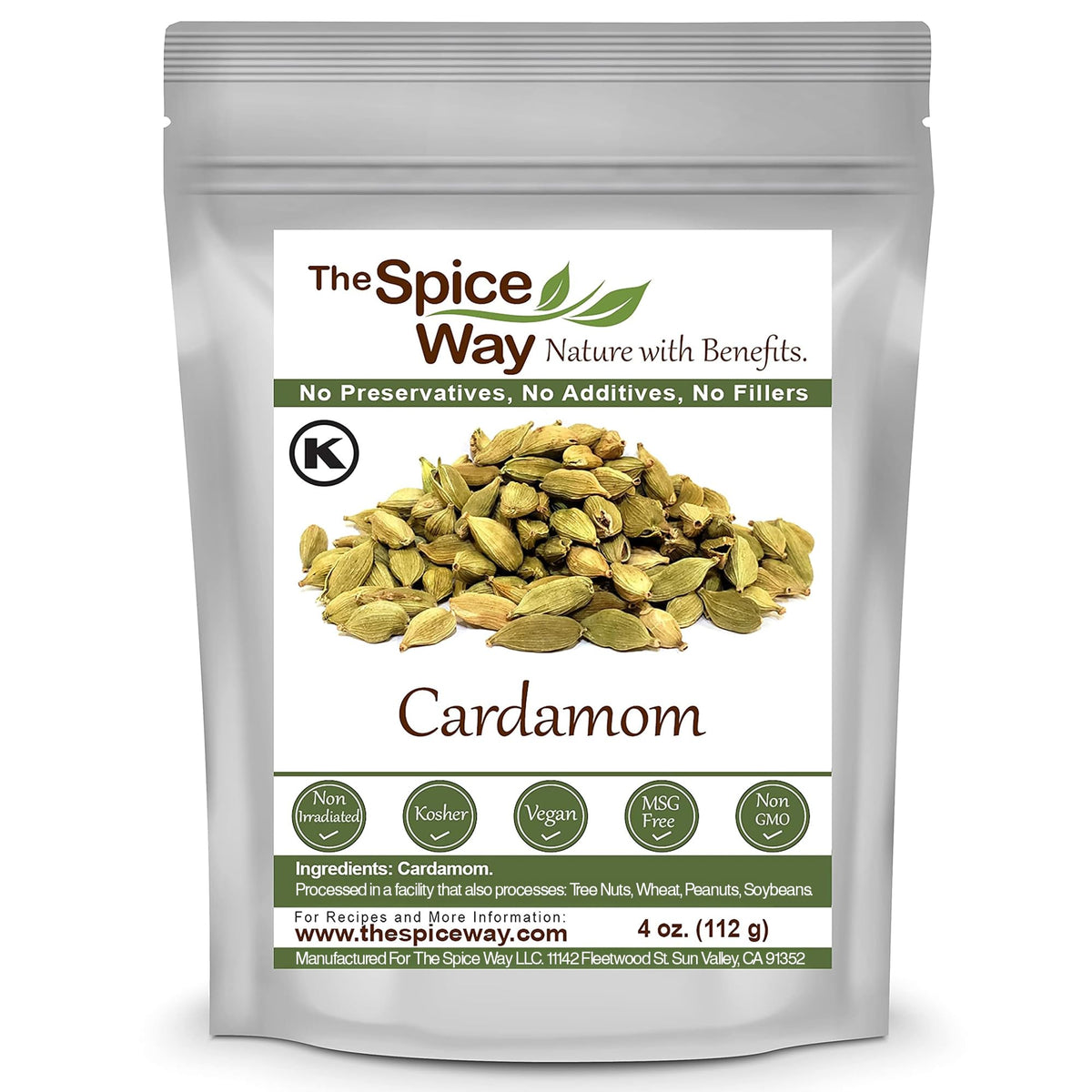 The Spice Way vainas frente mostrando empaque fresco y aroma