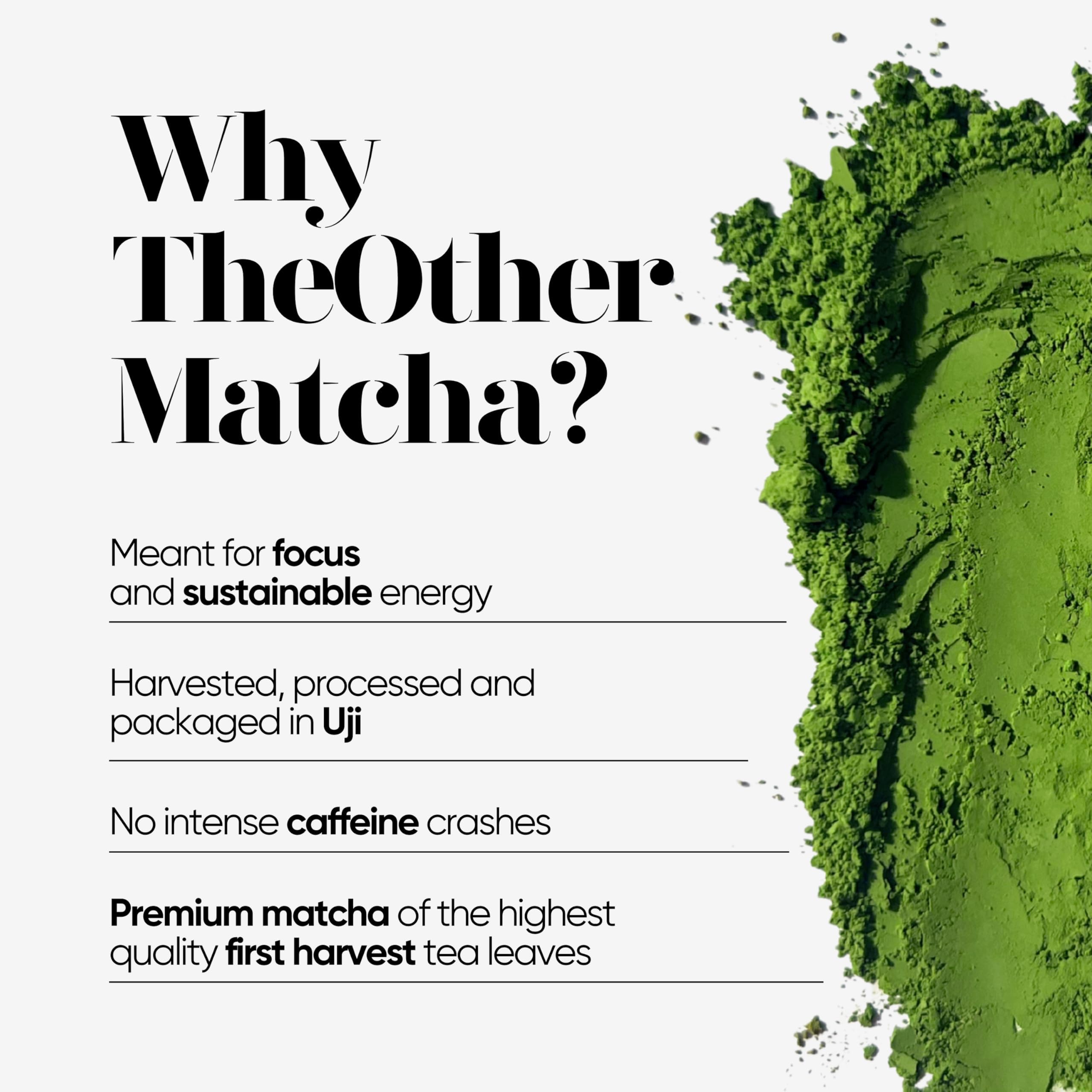 The Other Like No Other taza ceremonial con matcha espumoso listo para servir