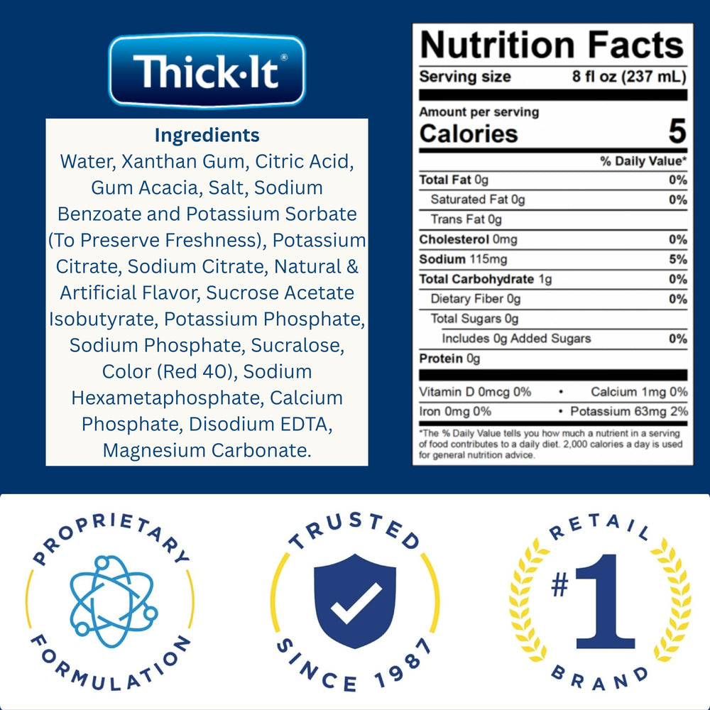 Thick-It botella abierta lista para beber, conveniente y resellable