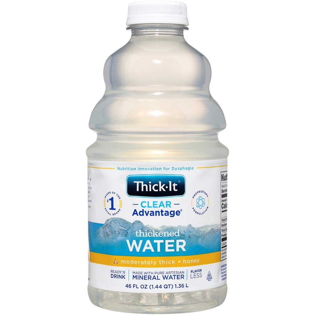 Thick-It botella frontal 46 oz muestra cantidad y etiqueta clara