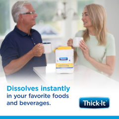 Thick-It polvo textura en primer plano fácil de disolver y medir