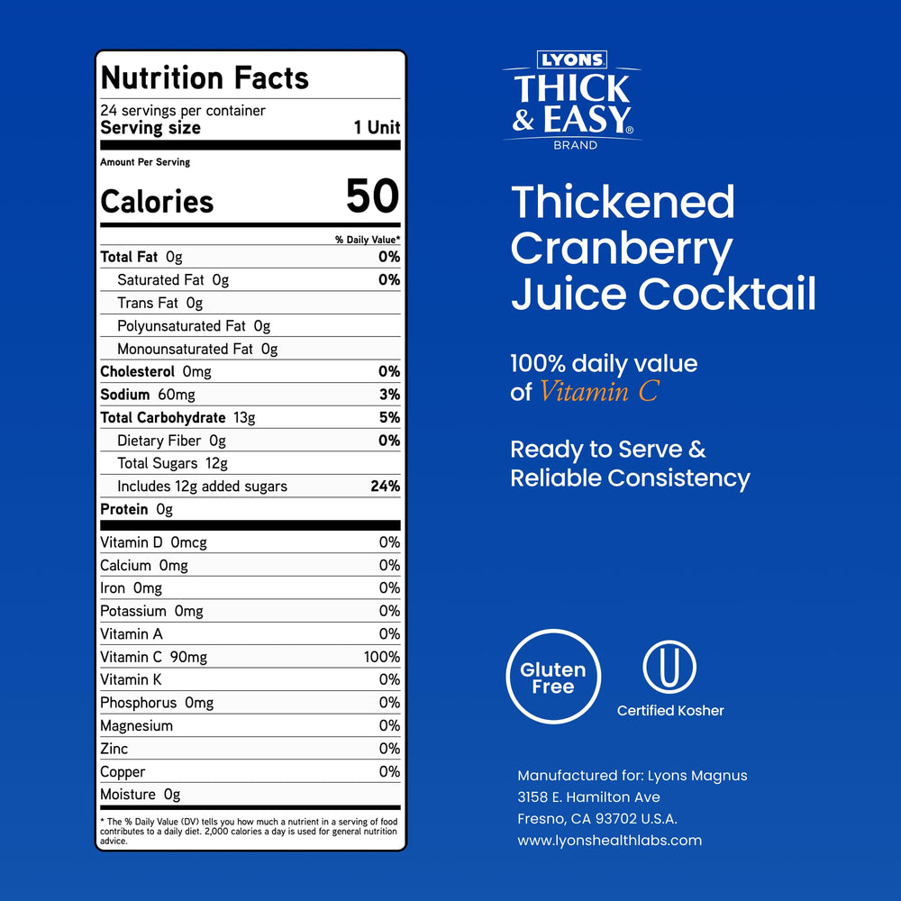 Thick & Easy comparación de tamaño 4 oz frente a una cuchara para referencia